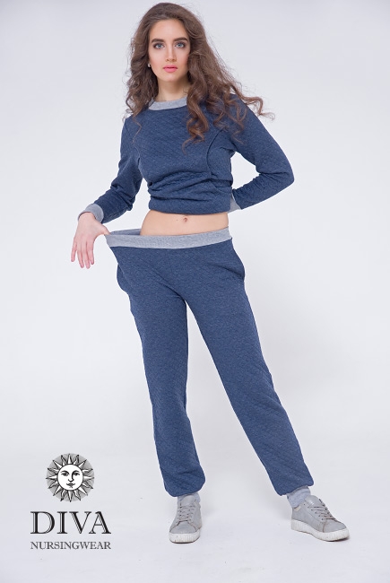 Костюм для кормящих и беременных из капитония Diva Amelia, Notte