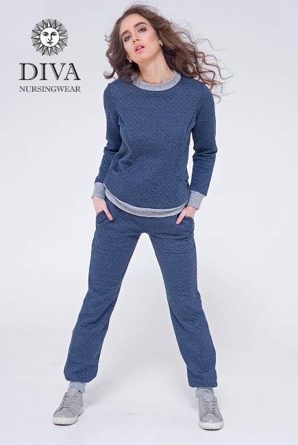 Костюм для кормящих и беременных из капитония Diva Amelia, Notte