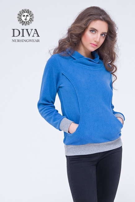 Толстовка для кормящих и беременных флисовая Diva Nursingwear, Notte