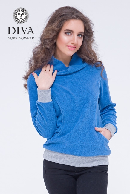 Толстовка для кормящих и беременных флисовая Diva Nursingwear, Notte