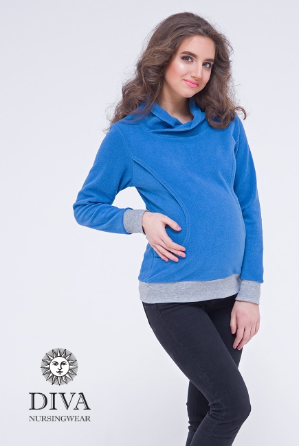Толстовка для кормящих и беременных флисовая Diva Nursingwear, Notte