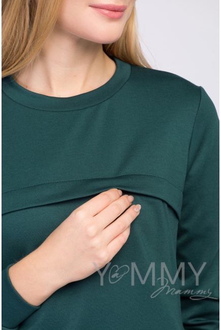 Костюм из плотной вискозы изумрудный