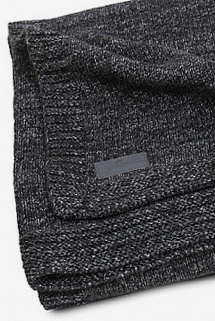 Вязаный плед для новорожденных Jollein Natural, антрацит