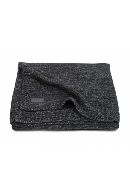 Вязаный плед для новорожденных Jollein Natural, антрацит