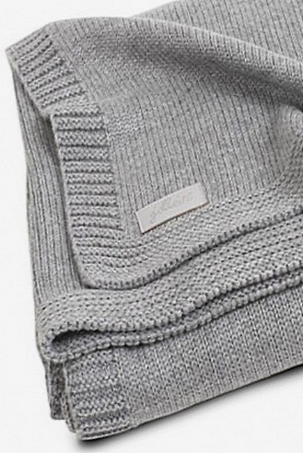 Вязаный плед для новорожденных Jollein Natural, серый