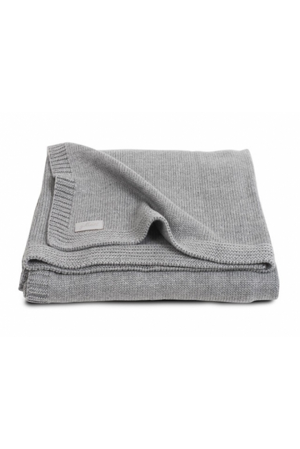 Вязаный плед для новорожденных Jollein Natural, серый