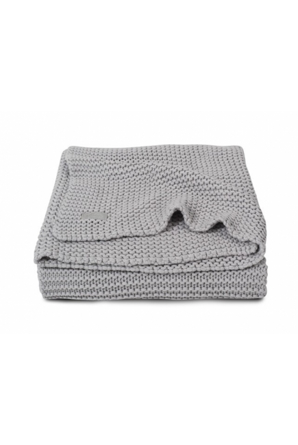 Вязаный плед для новорожденных Jollein Heavy, светло-серый