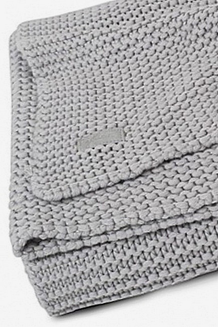 Вязаный плед для новорожденных Jollein Heavy, светло-серый