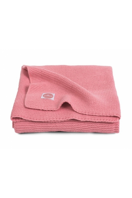 Вязаный плед для новорожденных Jollein Basic Knit, коралл, большой