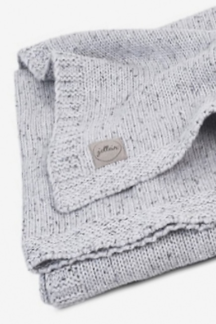 Вязаный плед для новорожденного Jollein Confetti, серый, большой