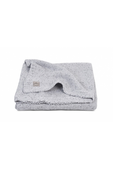 Вязаный плед для новорожденного Jollein Confetti, серый, большой