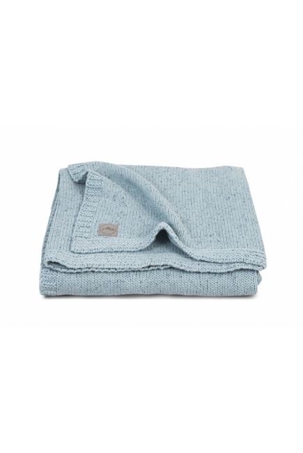 Вязаный плед для новорожденного Jollein Confetti Knit, cеро-зеленый