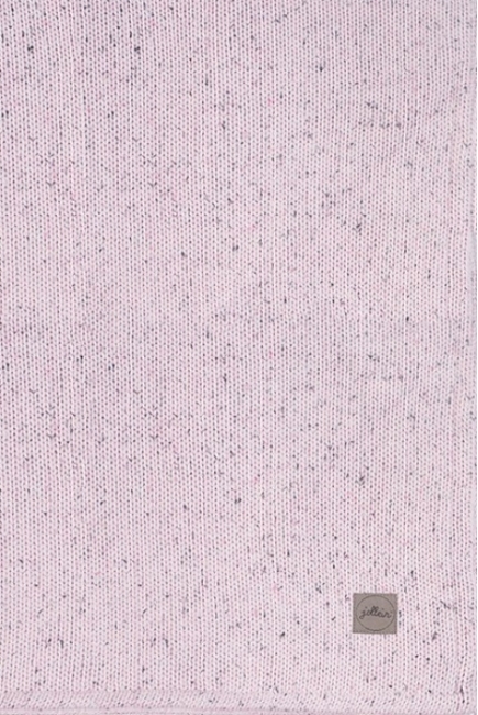 Вязаный плед для новорожденного с мехом Jollein Confetti, розовый