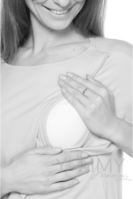 Платье-туника для кормящих и беременных, экрю