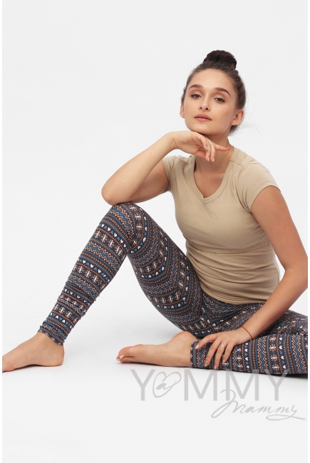 Комплект для дома бежевый с принтом сердечки