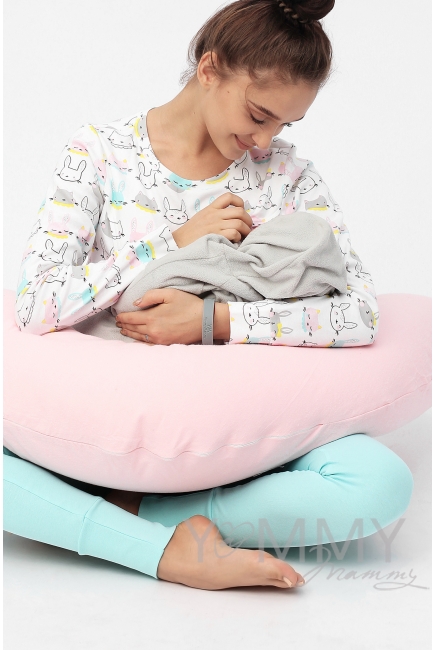 Комплект для дома ментол с принтом "зайчики/котики"