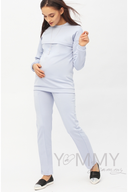 Костюм из плотной вискозы Костюм для кормящих и беременных из плотной вискозы, цвет лавандовый