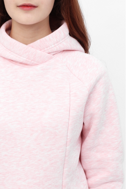 Костюм для беременных и кормящих с начесом, розовый меланж