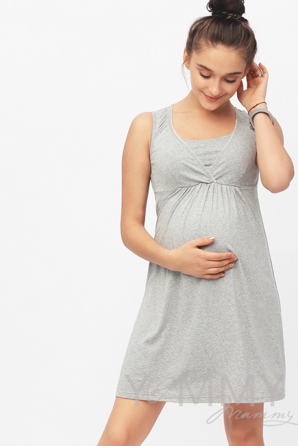 Ночная сорочка, цвет серый меланж