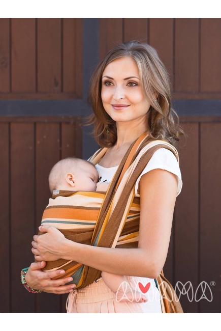 Слинг-шарф «Табатай» Амама, коричневый полосатый