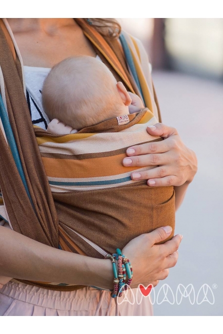 Слинг-шарф «Табатай» Амама, коричневый полосатый