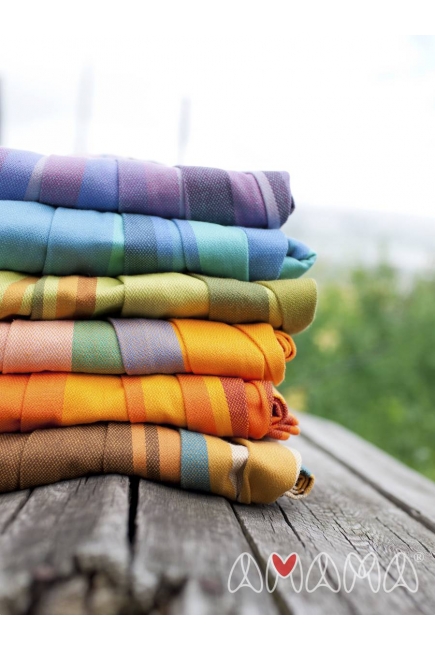 Слинг-шарф «Табатай» Амама, коричневый полосатый