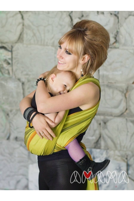 Слинг-шарф «Табатай» Амама, зелёный полосатый