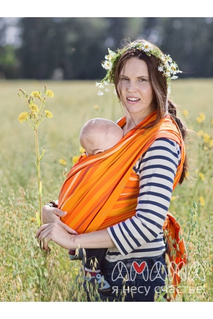 Слинг-шарф «Табатай» Амама, рыжий полосатый