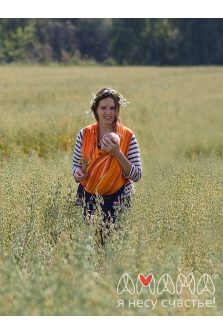 Слинг-шарф «Табатай» Амама, рыжий полосатый