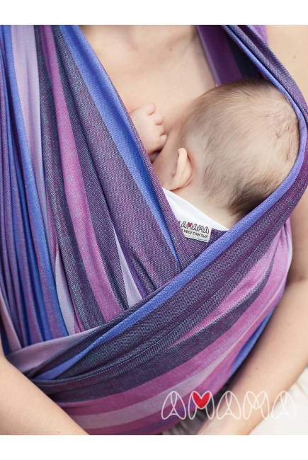 Слинг-шарф «Табатай» Амама, фиолетовый полосатый