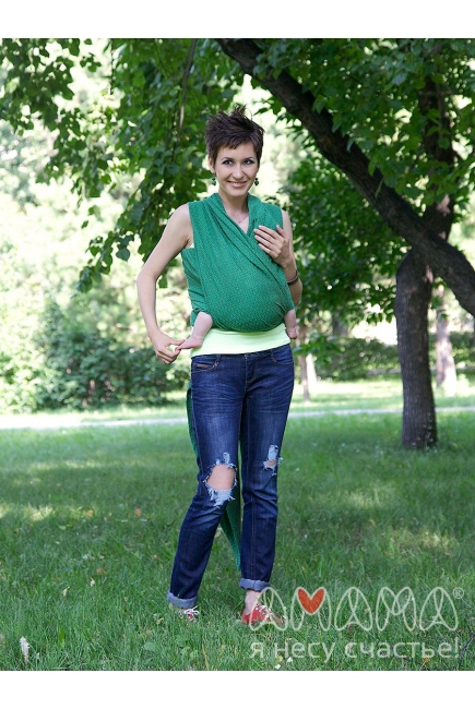 Слинг-шарф Амама «Мэнкэрэ», изумрудный