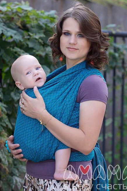 Слинг-шарф Амама «Мэнкэрэ», бирюзовый