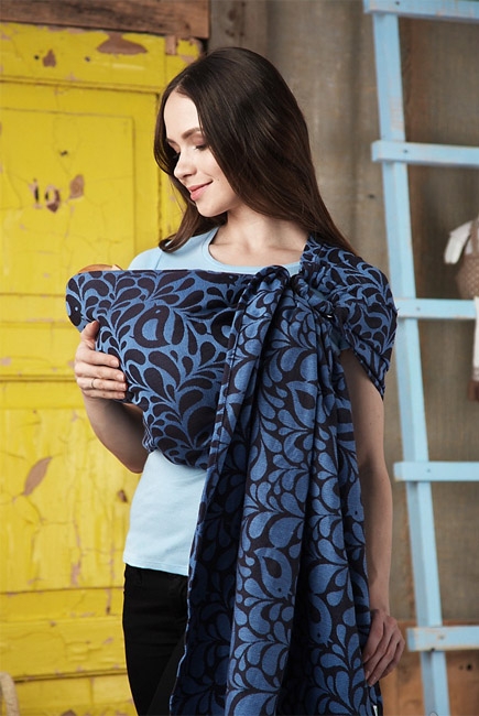 Слинг с кольцами "Птички" сапфир