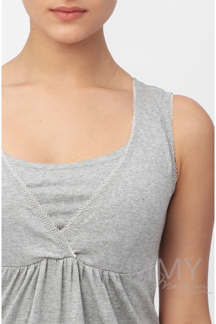 Ночная сорочка, цвет серый меланж