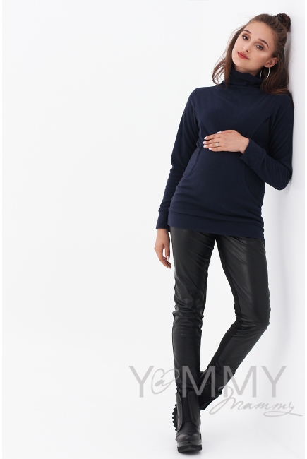 Толстовка YammyMammy (ямми мамми) флисовая, цвет "темно-синий"