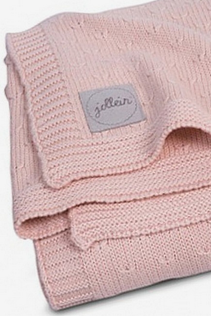 Вязаный плед для новорожденных Jollein Soft, персиковый