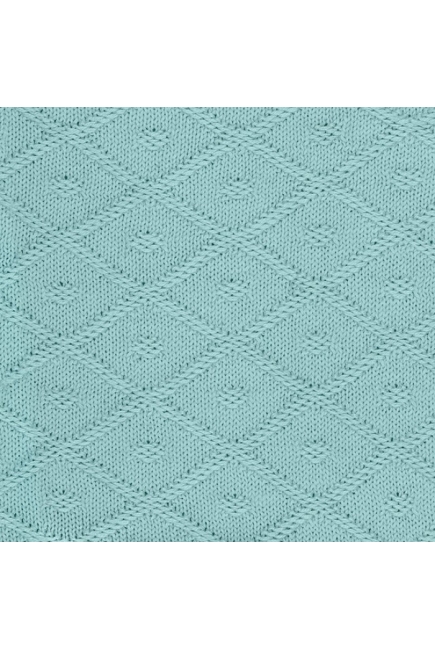 Вязаный плед для новорожденного с мехом Jollein Diamond, винтажный зеленый