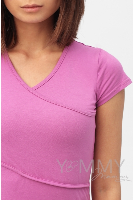 Футболка для кормящих и беременных, цвет орхидея