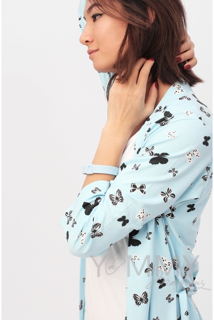 Халат голубой/бабочки