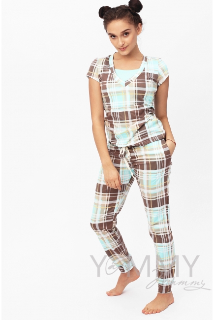 Комплект ментоловая / кофе с молоком / клетка