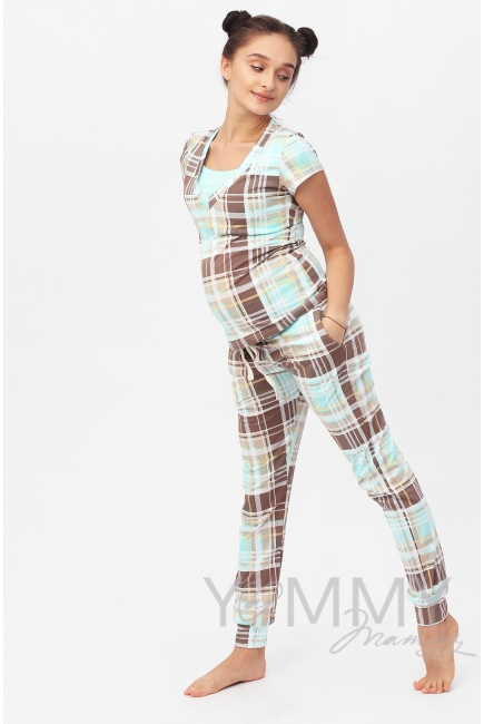 Комплект ментоловая / кофе с молоком / клетка