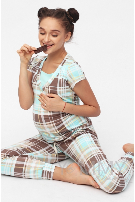 Комплект ментоловая / кофе с молоком / клетка