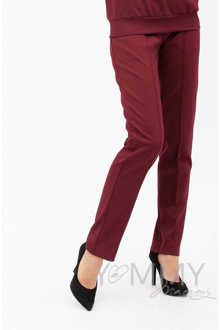 Костюм из плотной вискозы бургунди