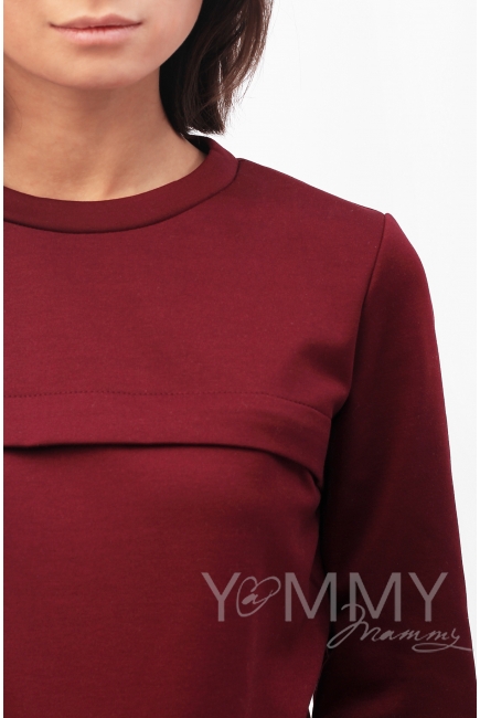 Костюм из плотной вискозы бургунди