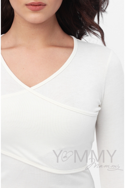 Лонгслив для беременных и кормящих, цвет экрю