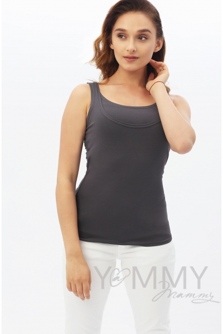 Майка для кормящих и беременных, цвет антрацит