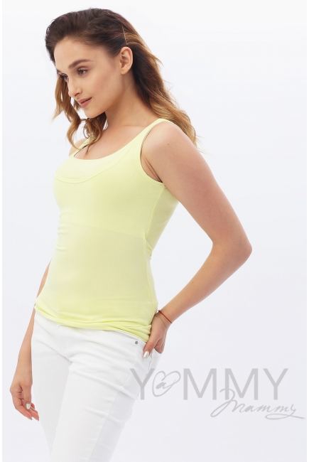 Майка для беременных и кормящих, цвет светло-жёлтый
