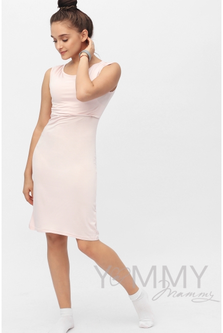 Платье для дома и сна нежно-розовое