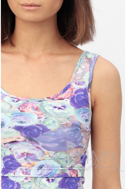 Платье-майка с цветочным принтом для беременных