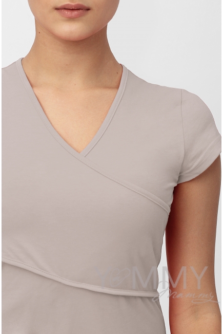 Платье-кимоно для дома трикотажное, цвет "капучино"